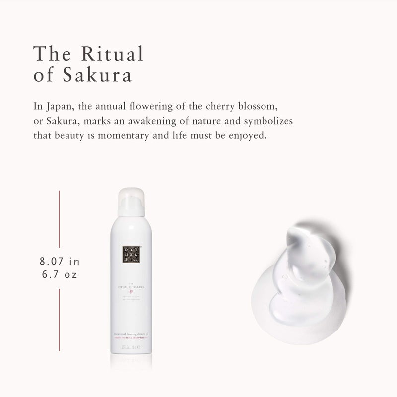 RITUALS The Ritual of Sakura Foaming Shower Gel Cherry Blossom, 6.7 Fl Oz - Image 3