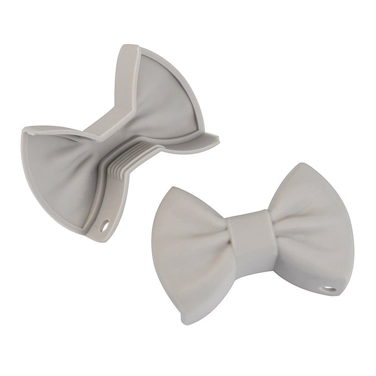 Butterfly Silicone Heat-Resistant Clips 2pcs Grey Grey