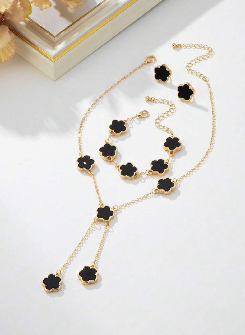 JewelryPalace Gold Plated Stainless Steel Women's Necklace and Bracelets And Earrings Accessories Set - Image 2