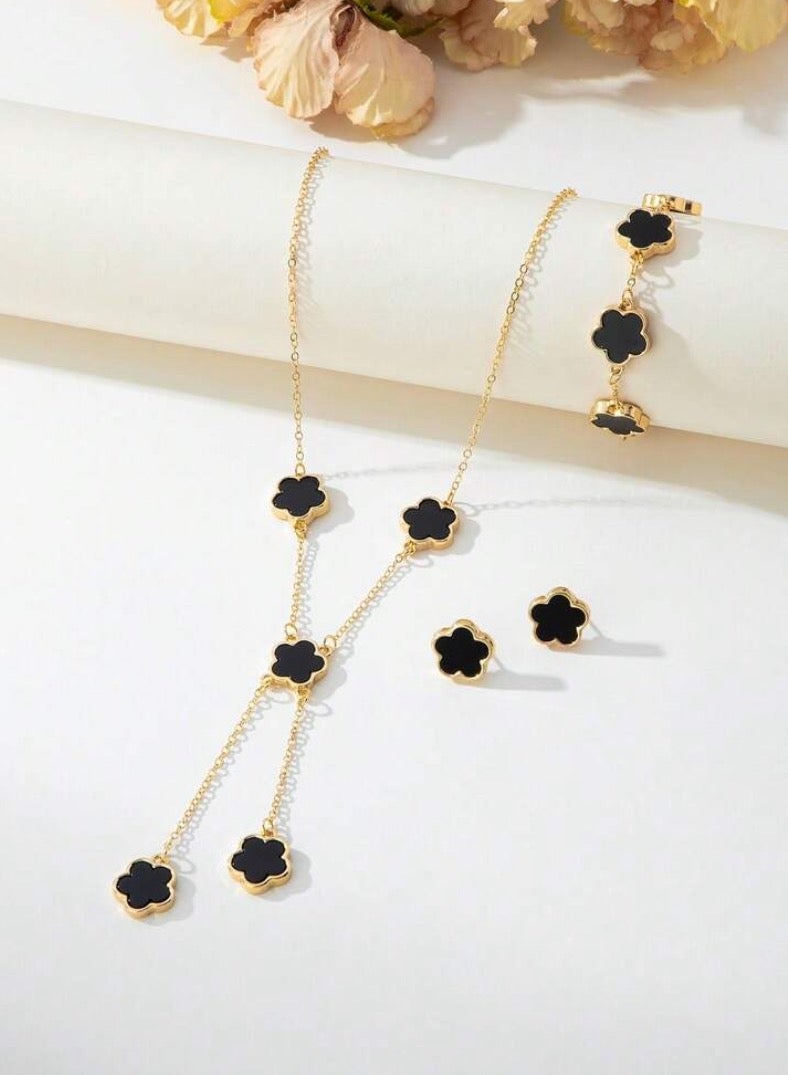 JewelryPalace Gold Plated Stainless Steel Women's Necklace and Bracelets And Earrings Accessories Set - Image 3