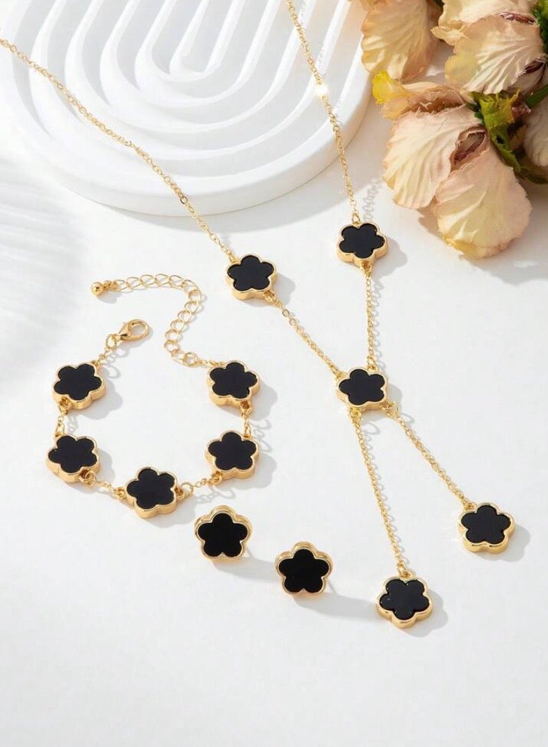 JewelryPalace Gold Plated Stainless Steel Women's Necklace and Bracelets And Earrings Accessories Set - Image 4