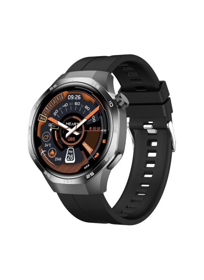 PRO Smart Watch GT5 PRO with Bluetooth Call Function (Answer/Make Calls), Fitness Tracking Watch with Sleep Monitoring Function, for iPhone/Android, IP68 Waterproof (Leather Black)  - Image 1