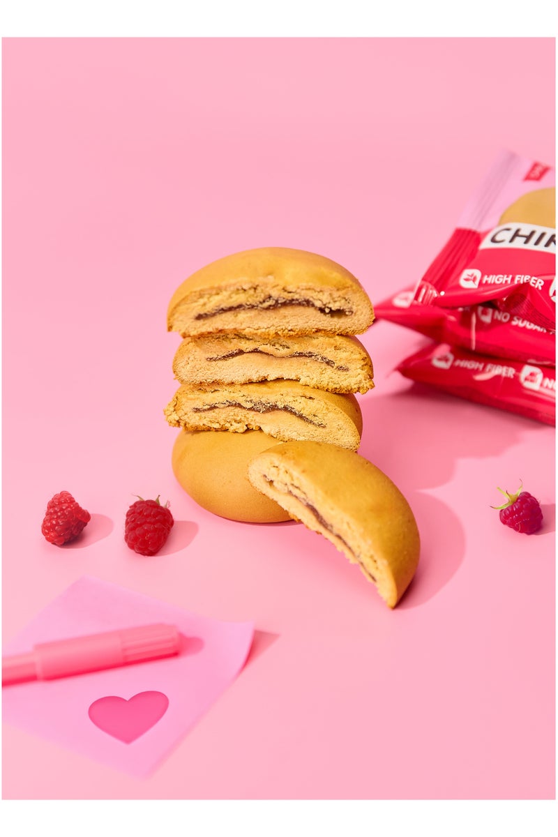 Chikalab Chika Biscuit Protein Cookie with Jam Filling Raspberry Flavor High Fiber and No Sugar Added 9x50g - Image 4