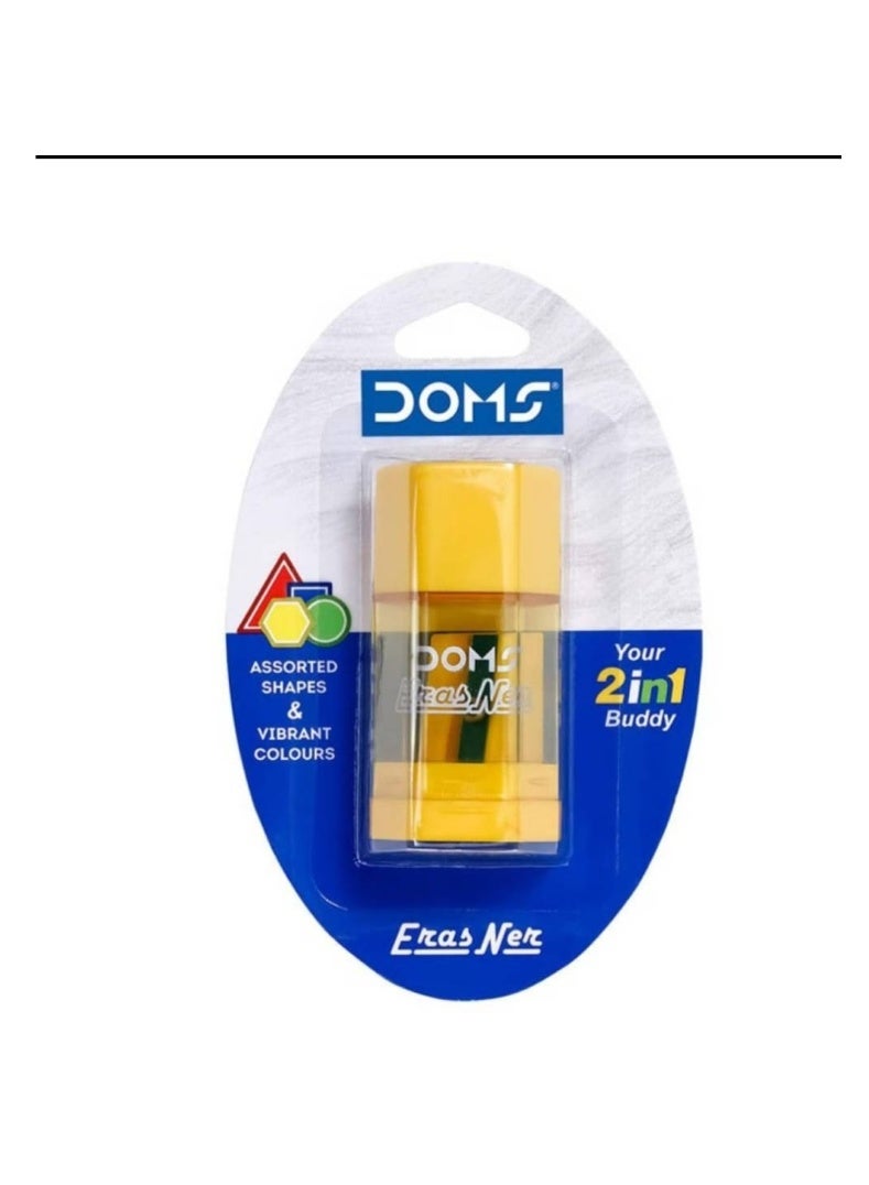 دومس دومز 7656 2 في 1 ممحاة وبرابينر للأطفال والطلاب - متعدد الألوان
