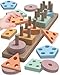 Tonberless Montessori Toys for 1 2 3 Year Old Boy Girl Toys for Ages 24 Toddlers Kids Baby 1 2 Year Old Birthday Gifts Wooden Learning Puzzles Easter Basket Stuffers Toys for Toddlers 13 - Image 3