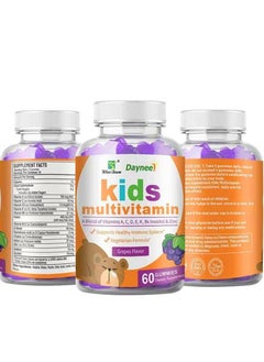 Organic Natural Multivitamin Gummies Helps Your Child's Immune System Health Helps Support Energy Production Bone Muscles 60 Tablets
