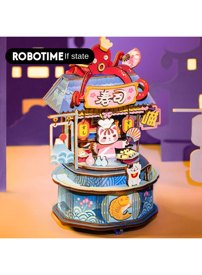 Bluejw Creative Gifts Diy Hand-assembled Antique Music Box Ferris Wheel Rotating Music Box Model For Girlfriend  - Image 5