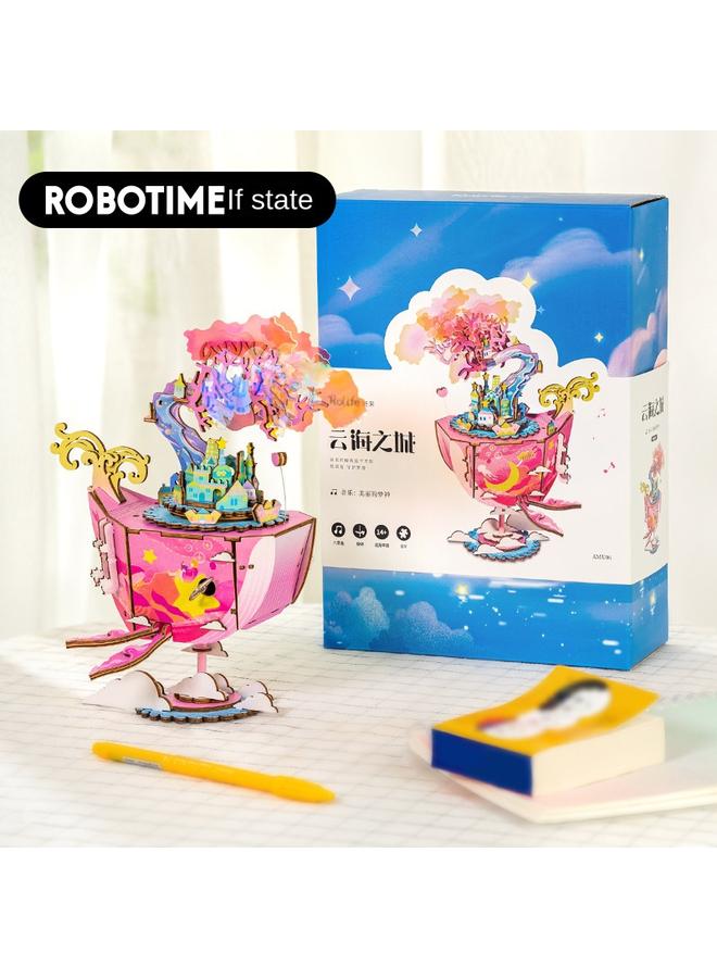 Bluejw Creative Gifts Diy Hand-assembled Antique Music Box Ferris Wheel Rotating Music Box Model For Girlfriend  - Image 3