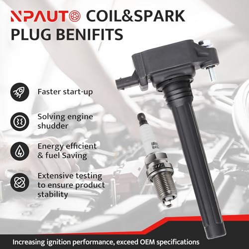 NPAUTO Ignition Coil Pack Spark Plugs Compatible with 3.6 3.6L V6 Dodge Challenger Charger Durango Grand Caravan Journey Avenger, Chrysler 200 300 Town & Country, Grand Cherokee Wrangler, Ram C/V ProMaster - Image 2