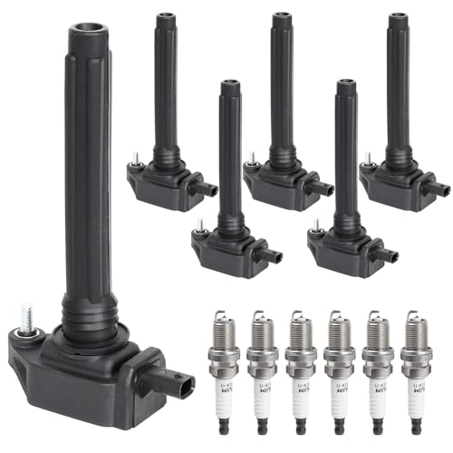 NPAUTO Ignition Coil Pack Spark Plugs Compatible with 3.6 3.6L V6 Dodge Challenger Charger Durango Grand Caravan Journey Avenger, Chrysler 200 300 Town & Country, Grand Cherokee Wrangler, Ram C/V ProMaster - Image 1