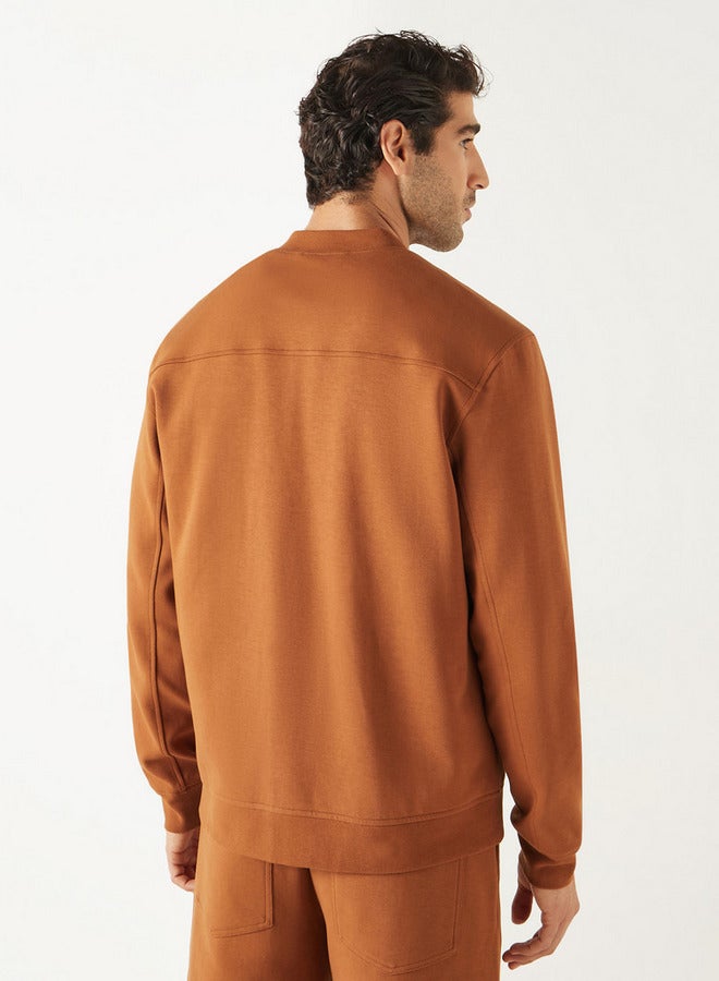 ايكونيك جاكيت سادة بياقة ماندرين وإغلاق بسحاب من آيكونيك - Image 3