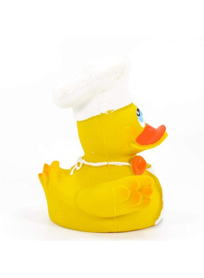 LANCO Chef Cook Rubber Duck Bath Toy | All Natural, Organic, Eco Friendly, Squeaker | Lanco Brand | Imported from Barcelona, Spain - Image 3
