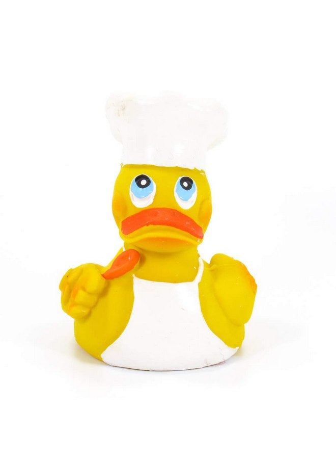 LANCO Chef Cook Rubber Duck Bath Toy | All Natural, Organic, Eco Friendly, Squeaker | Lanco Brand | Imported from Barcelona, Spain - Image 2