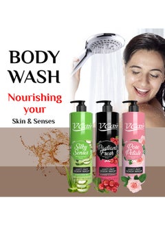 VCare V Care Body Wash 1litre - Brightening & Nourishing Formula | Bearberry & Licorice Extract | Large Size | Hydrating Body Wash for Radiant Skin | Suitable for all skin types  - Image 5
