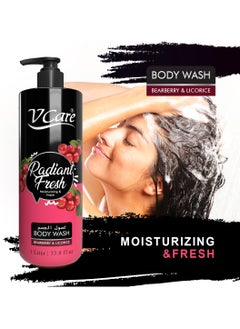 VCare V Care Body Wash 1litre - Brightening & Nourishing Formula | Bearberry & Licorice Extract | Large Size | Hydrating Body Wash for Radiant Skin | Suitable for all skin types  - Image 3