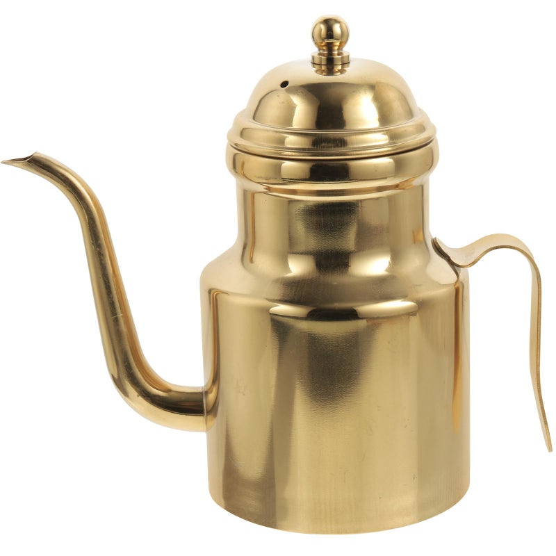 Cabilock Oil Dispenser Vinegar Dispenser Bottle Stainless Steel Oil Can Container with Handle for Kitchen Restaurant Cooking BBQ Golden - Image 1