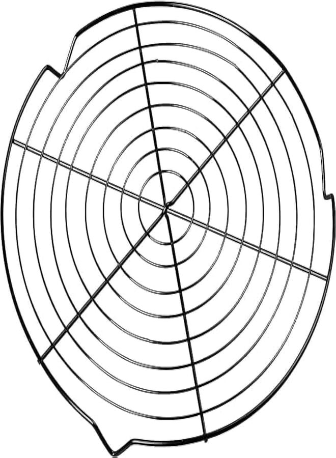 Baking Cake Net Rack Round Cake Net Bread Cooling Rack Ø 32 Cm, Cake Rack for Even and Quick Cooling - Black (1, 32cm)