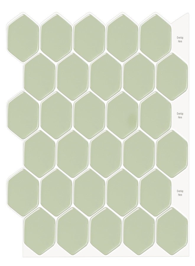 WalDecoo Hexagon Peel and Stick Backsplash, 10 Sheets Premium 3D Self Adhesive Wall Tile Sticker, Large Stick on Backsplash for Kitchen and Bathroom（12" x 12"） - Image 1