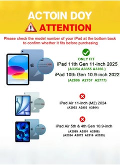 ZORIK ZORIK Screen Protector for iPad A16 2025 11th/10th 2022 Generation (11-inch/10.9), HD Clear Tempered Glass Film Guard -1 Pack  - Image 2