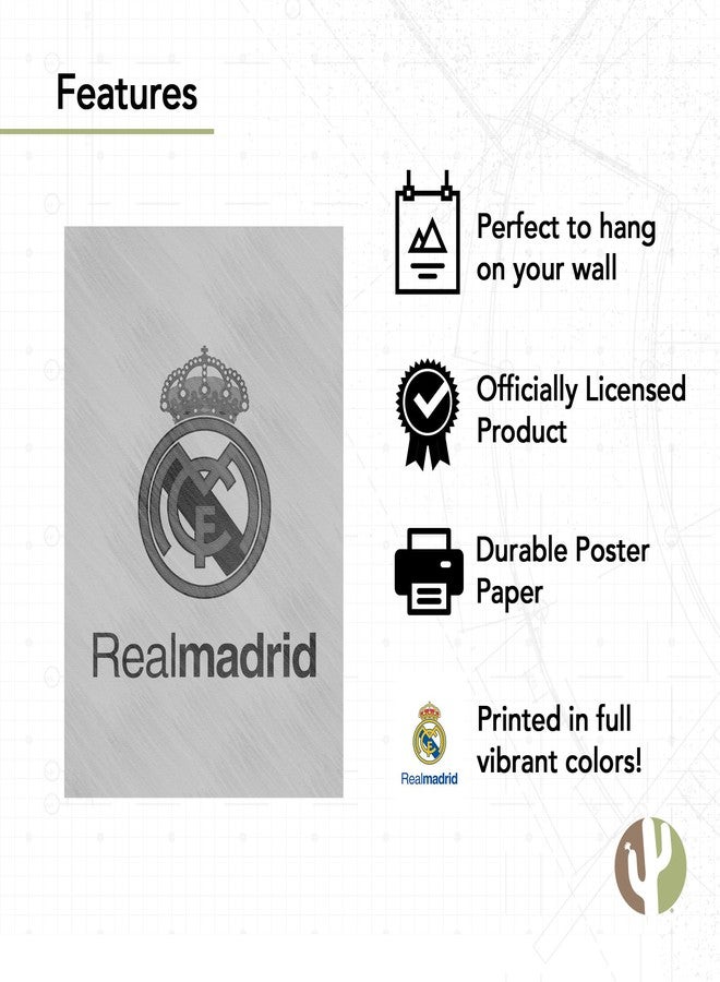 ديزرت كاكتوس ملصق صبار الصحراء لنادي ريال مدريد لكرة القدم (لوس بلانكوس مدريديستاس) مقاس 11 × 17 بوصة، ديكور غرفة أو مكتب، معدات رسمية للمشجعين (11 × 17 بوصة، الإصدار أ) - Image 3