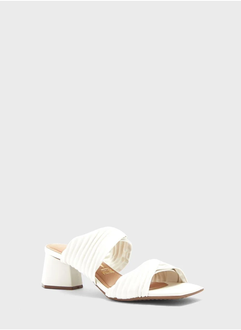 فيزانو صنادل بكعب متوسط للنساء - صنادل بكعب مفتوح من الخلف للبنات مع رباط للكاحل