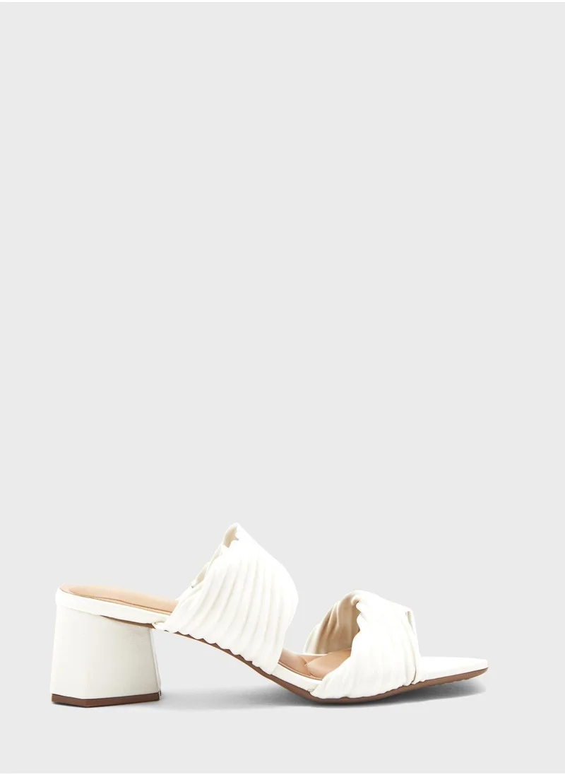 فيزانو صنادل بكعب متوسط للنساء - صنادل بكعب مفتوح من الخلف للبنات مع رباط للكاحل