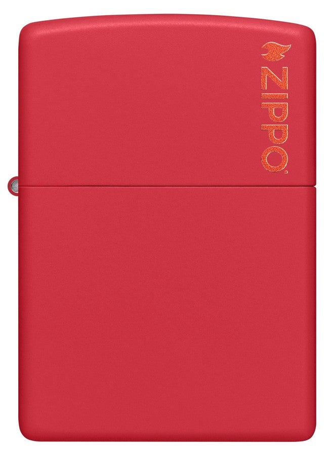 Zippo 233ZL Classic Red Matte Zippo Logo Windproof Lighter - Image 2