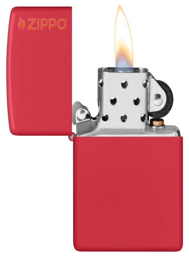 Zippo 233ZL Classic Red Matte Zippo Logo Windproof Lighter - Image 3