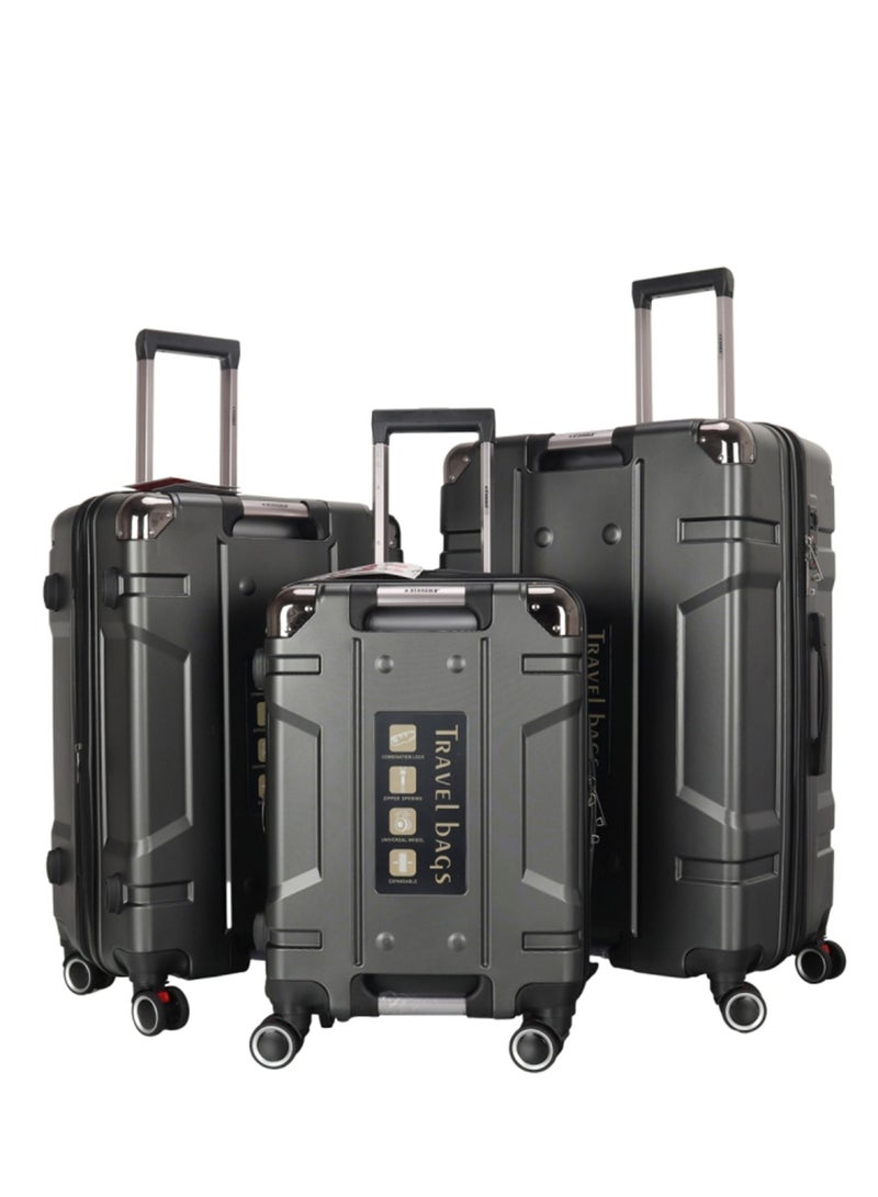 ستارجولد طقم حقائب سفر بعجلات من 3 قطع TPC عجلات جانبية صلبة مع قفل TSA - Image 1