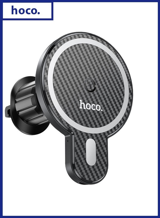hoco. Car wireless charger CA85 Ultra-fast magnetic for air outlet(Black) - Image 1