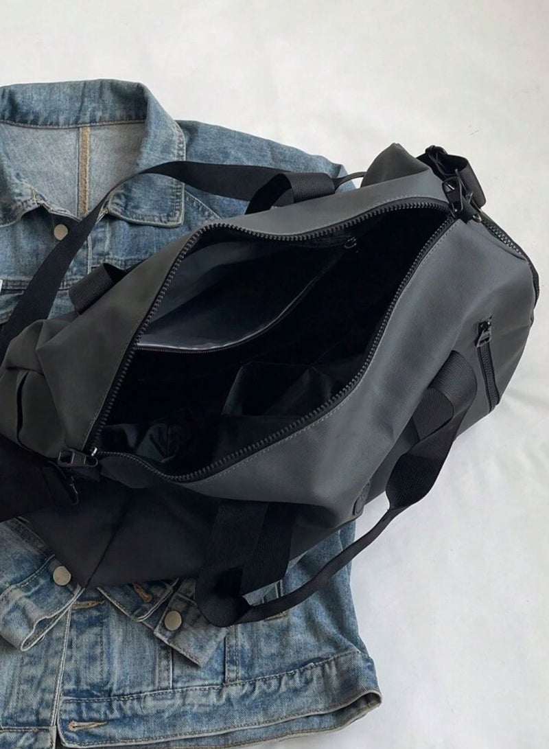 HIGH LINE STORE High Line TrainX Waterproof Gym & Travel Duffel Bag with Shoe Compartment – Perfect for Gym, Long Plane Journeys & Short Train Trips – Gray - Image 2