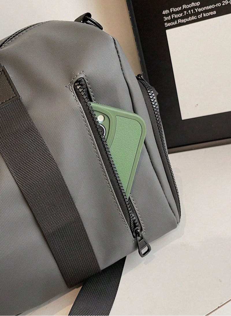 HIGH LINE STORE High Line TrainX Waterproof Gym & Travel Duffel Bag with Shoe Compartment – Perfect for Gym, Long Plane Journeys & Short Train Trips – Gray - Image 3