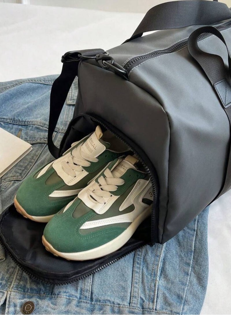 HIGH LINE STORE High Line TrainX Waterproof Gym & Travel Duffel Bag with Shoe Compartment – Perfect for Gym, Long Plane Journeys & Short Train Trips – Gray - Image 5