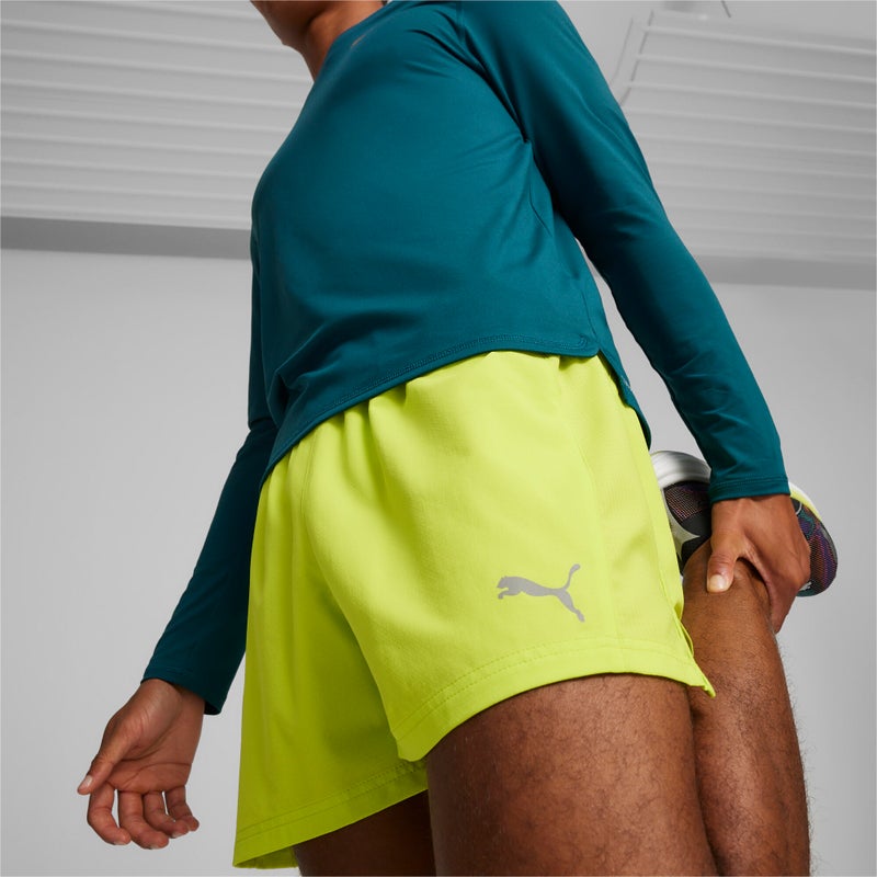 PUMA RUN VELOCITY ULTRAWEAVE Mens Green 5" Running Shorts - Image 3