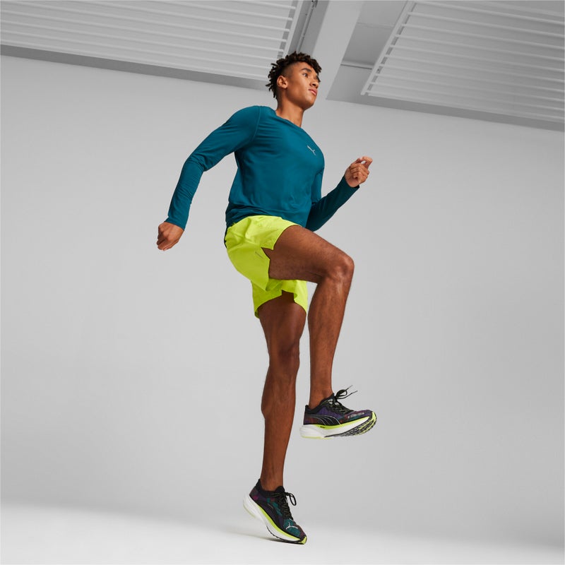 PUMA RUN VELOCITY ULTRAWEAVE Mens Green 5" Running Shorts - Image 2