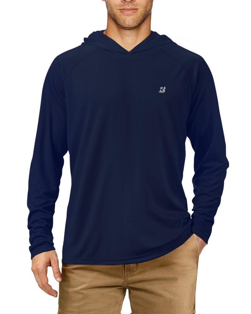 Roadbox Men's Sun Protection Long Sleeve Hoodie UPF 50+ Outdoor UV Fishing Shirts (Large) - Image 1