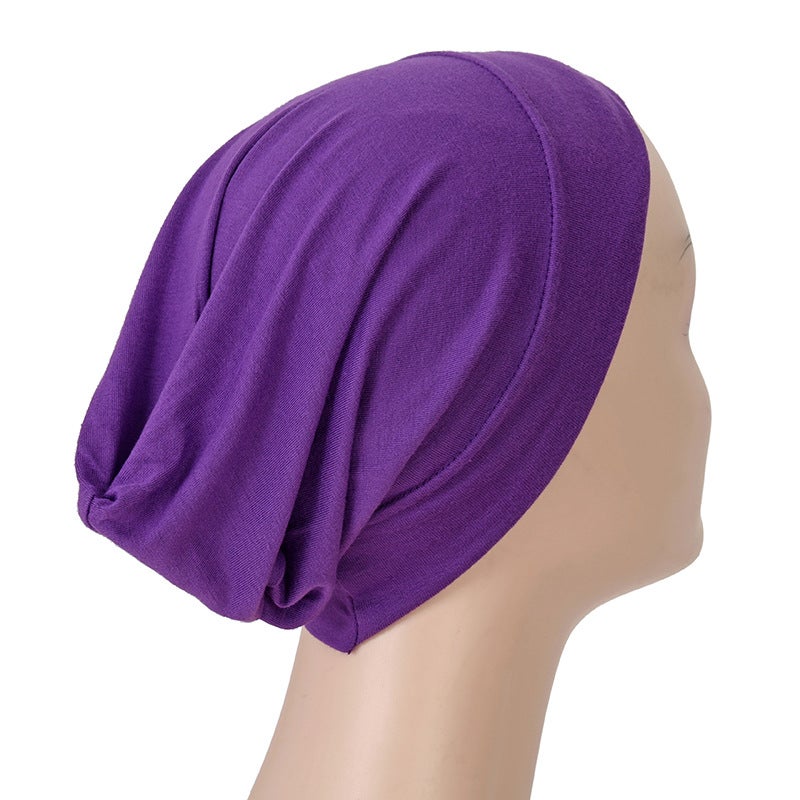 New Modal Pullover Cap High Quality Turban Base Cap Solid Color Small Hat Pirate Hat Msl13 - Image 2