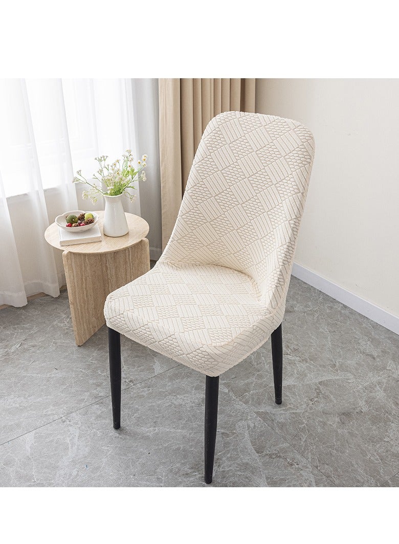 عام جاكار غطاء كرسي منحني ، الحديثة بسيطة مرنة نصف حزمة غطاء كرسي ، طاولة الطعام المتكاملة الغبار العالمي غطاء البراز (2 قطع) - Image 1