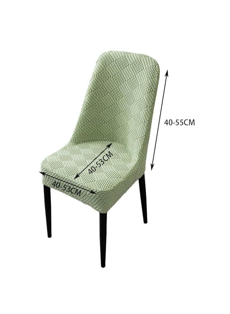 عام جاكار غطاء كرسي منحني ، الحديثة بسيطة مرنة نصف حزمة غطاء كرسي ، طاولة الطعام المتكاملة الغبار العالمي غطاء البراز (2 قطع) - Image 2