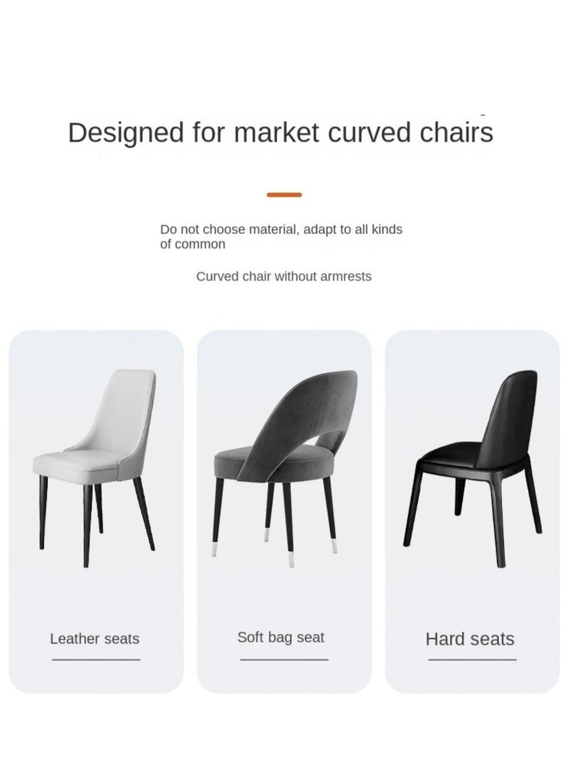 عام جاكار غطاء كرسي منحني ، الحديثة بسيطة مرنة نصف حزمة غطاء كرسي ، طاولة الطعام المتكاملة الغبار العالمي غطاء البراز (2 قطع) - Image 3