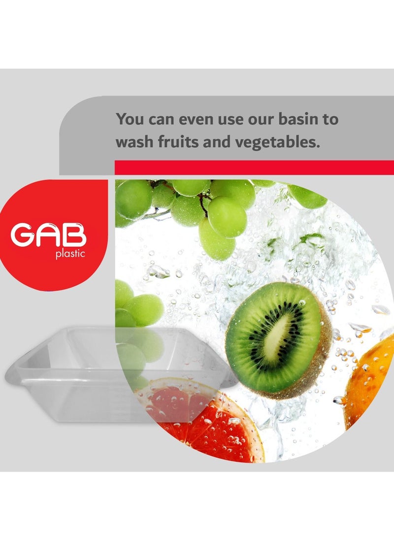 GAB Plastic - GAB Multipurpose Washing Sink Plastic  Clear - Image 1