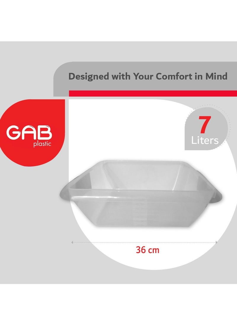 GAB Plastic - GAB Multipurpose Washing Sink Plastic  Clear - Image 1