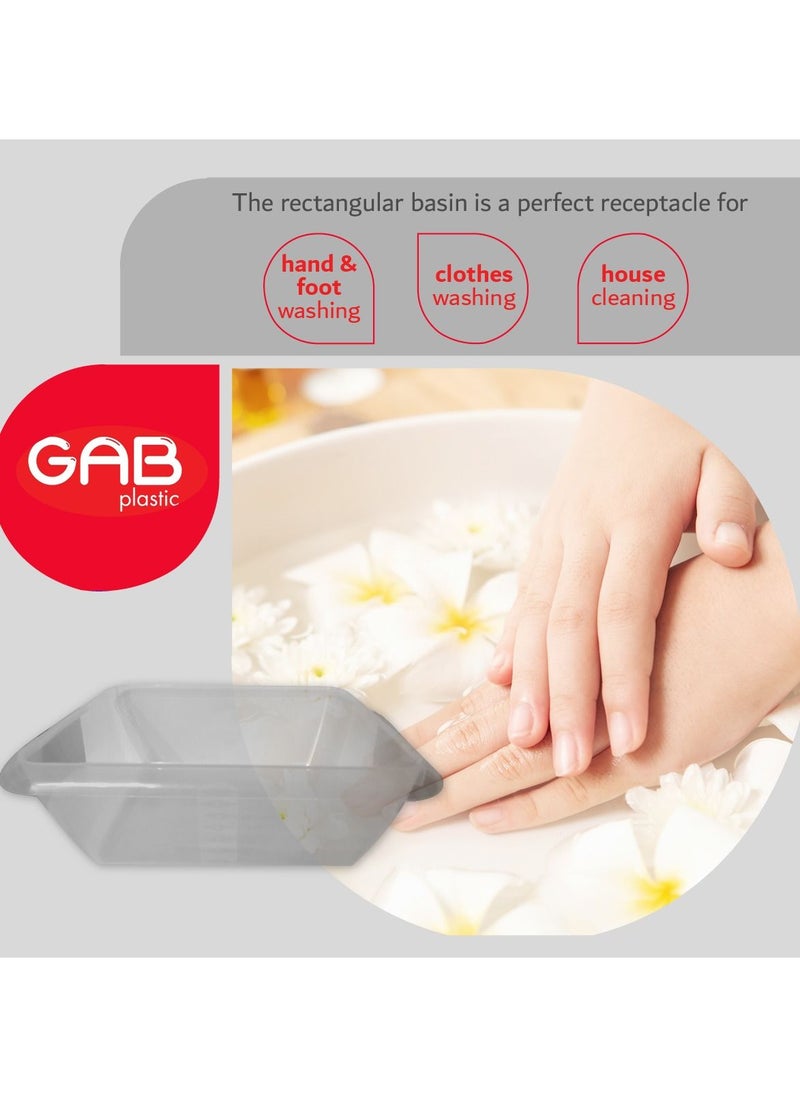 GAB Plastic - GAB Multipurpose Washing Sink Plastic  Clear - Image 1