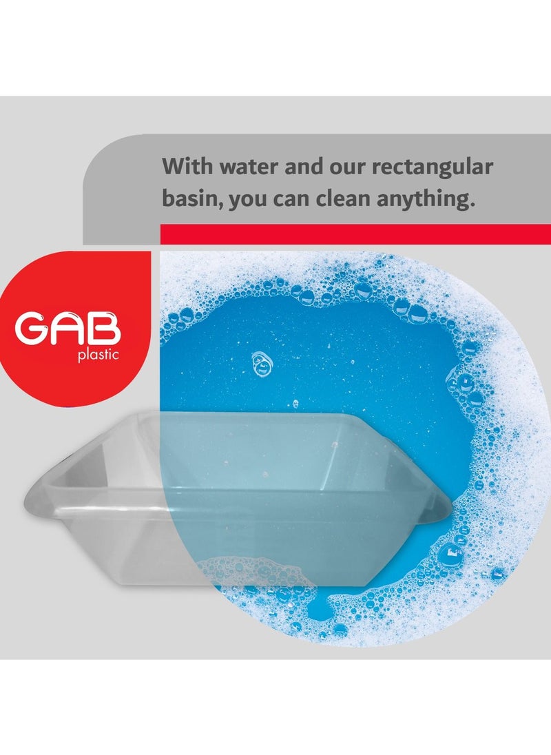 GAB Plastic - GAB Multipurpose Washing Sink Plastic  Clear - Image 1