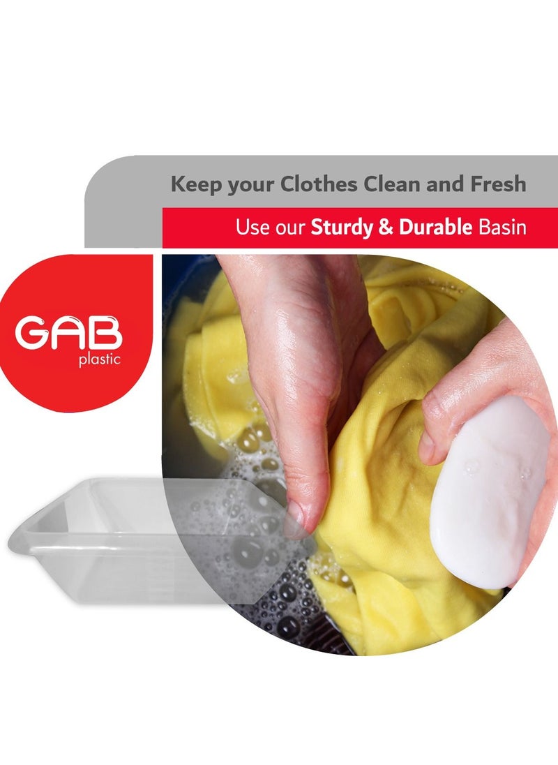 GAB Plastic - GAB Multipurpose Washing Sink Plastic  Clear - Image 1
