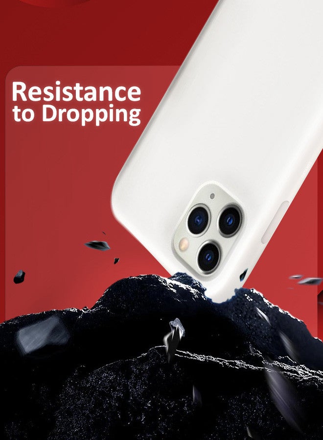 CATANES [for iPhone 11 Pro] Silicone Case Shockproof Protective Case Anti Scratch Smooth Case Cover/White - Image 3