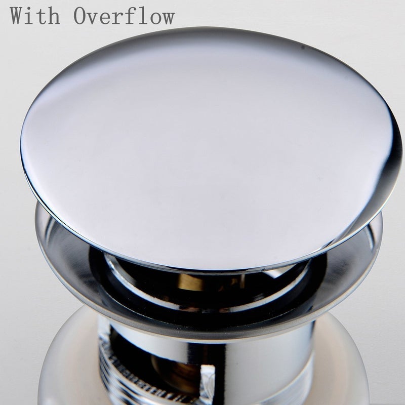 dalang Pop Up Drain Stoper With Overflow Bathroom Sink Drain Lavatory Basin Sink Drain Chrome Finished - Image 3