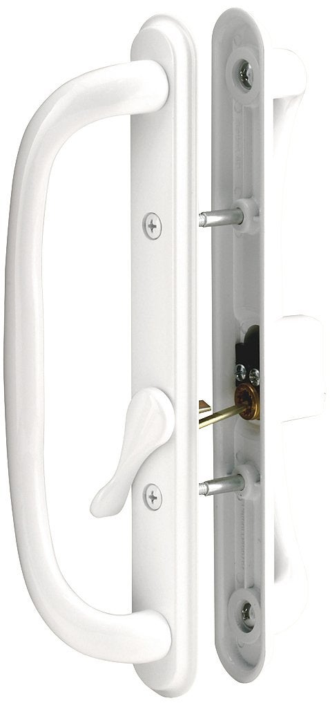 PrimeLine C 1289 White Diecast Keyed Sliding Door Handle Set with 10 In Pull Single Pack