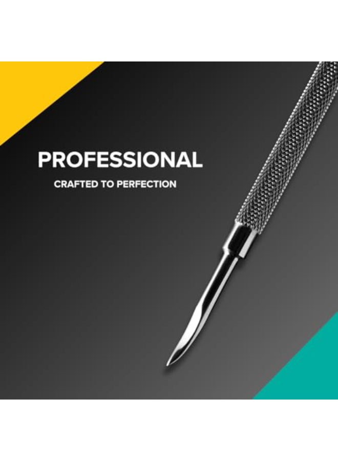 Rui Smiths Pro Cuticle Pusher with 2 Ends Stainless Steel Manicure Tool Style 104 - Image 3