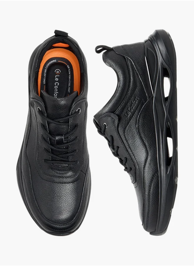 لو كونفورت Men Panelled Lace-Up Sneakers